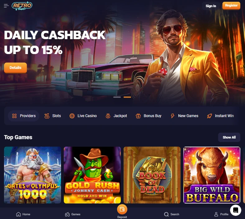 RetroBet Website in Australia